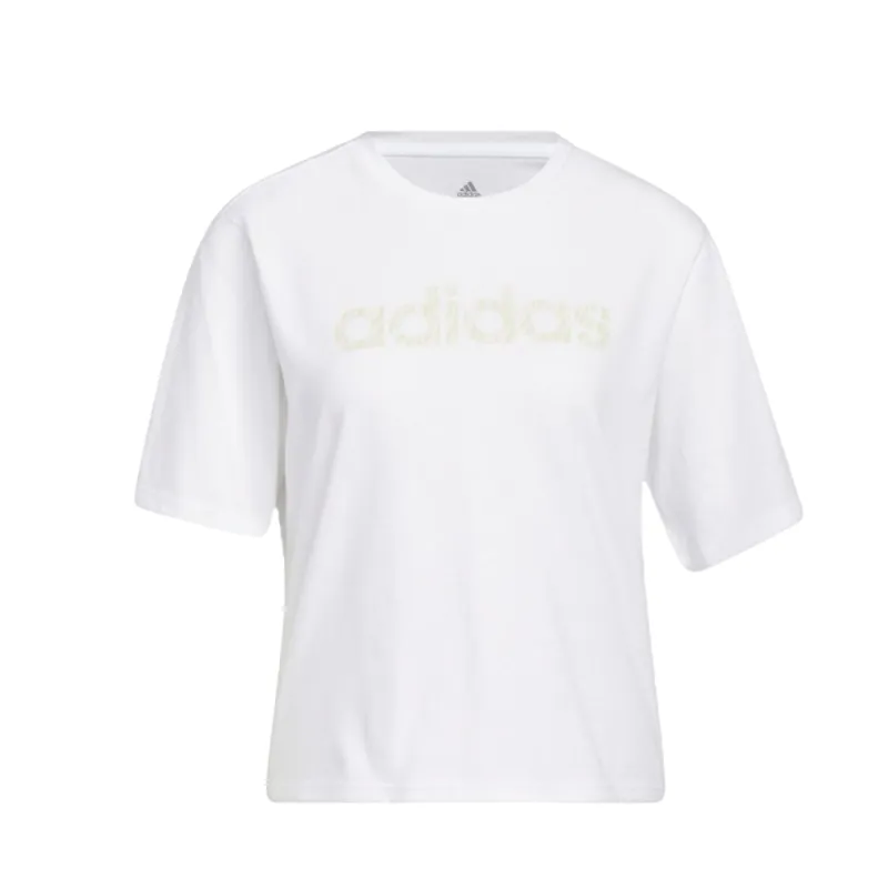 (WMNS) adidas Water Tiger Graphic Crop T-Shirt 'White' HE4933 sold by KicksCrew
