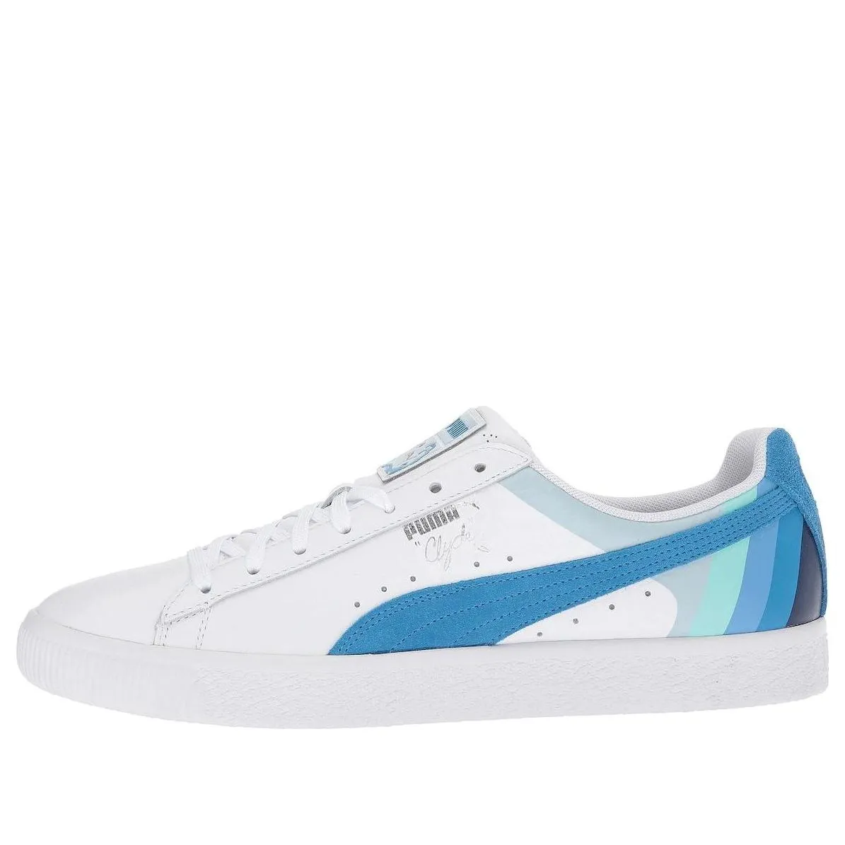 PUMA x Pink Dolphin Clyde 'White French Blue' 366248-01 sold by KicksCrew