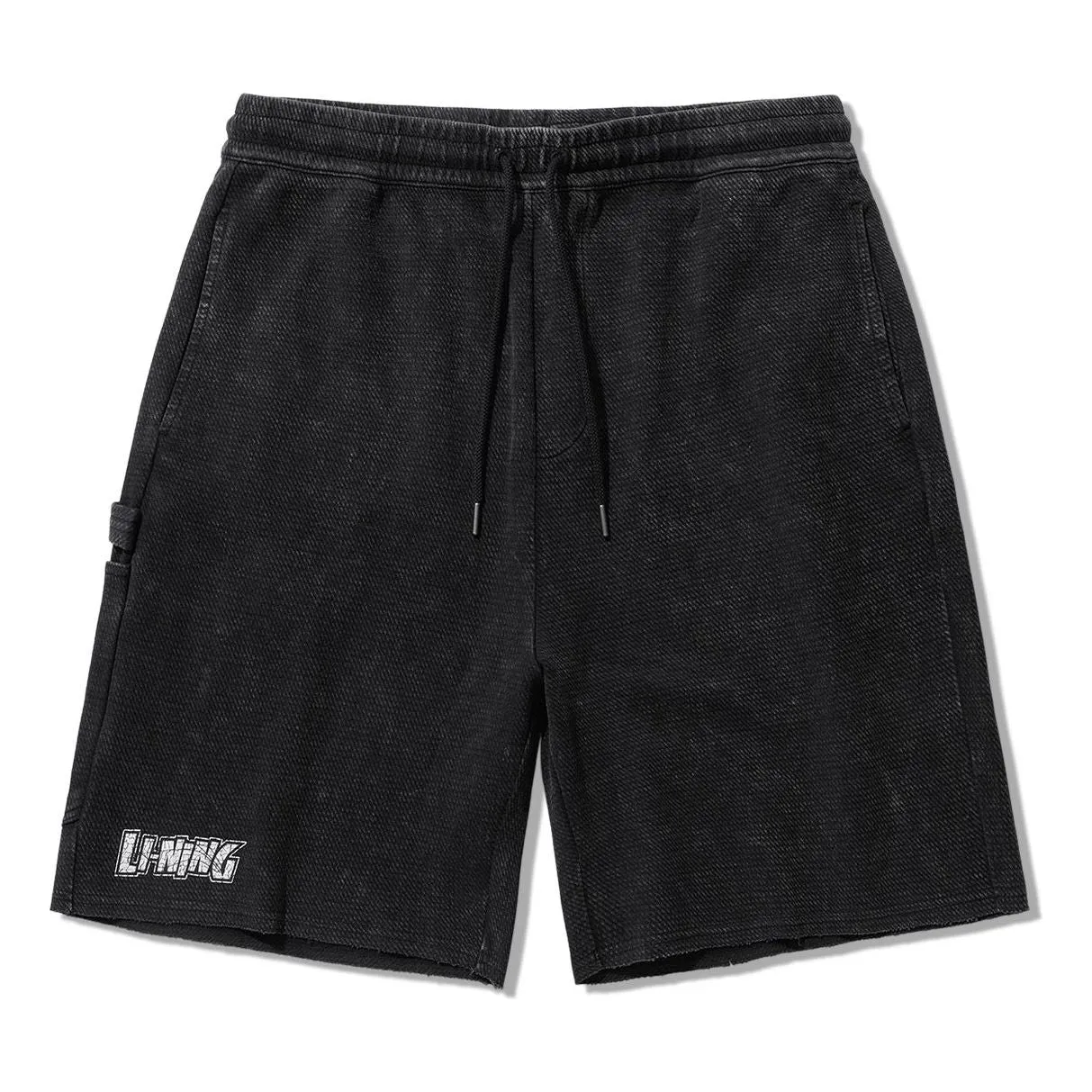 Li-Ning Graphic Knit Shorts 'Black' AKSU817-1 sold by KicksCrew