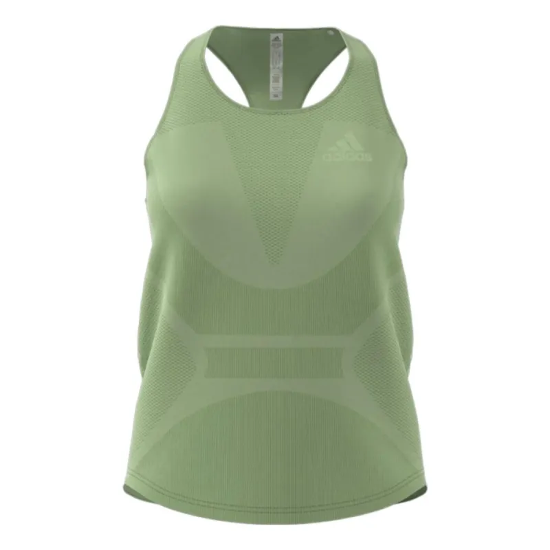 (WMNS) adidas Parley Adizero Run Tank Top 'Green' HK6559 sold by KicksCrew