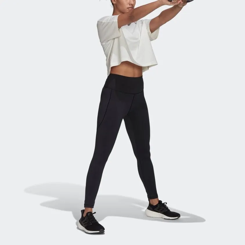 (WMNS) adidas AEROREADY Wrap-Back T-Shirt 'White' HK2352 sold by KicksCrew product image thumbnail 3