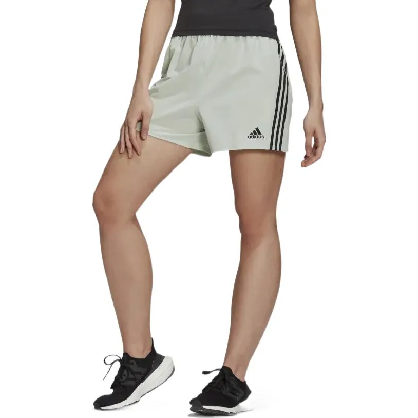 (WMNS) adidas Train Icons 3-Stripes Woven Shorts 'Olive Green' HJ9823 sold by KicksCrew product image thumbnail 2