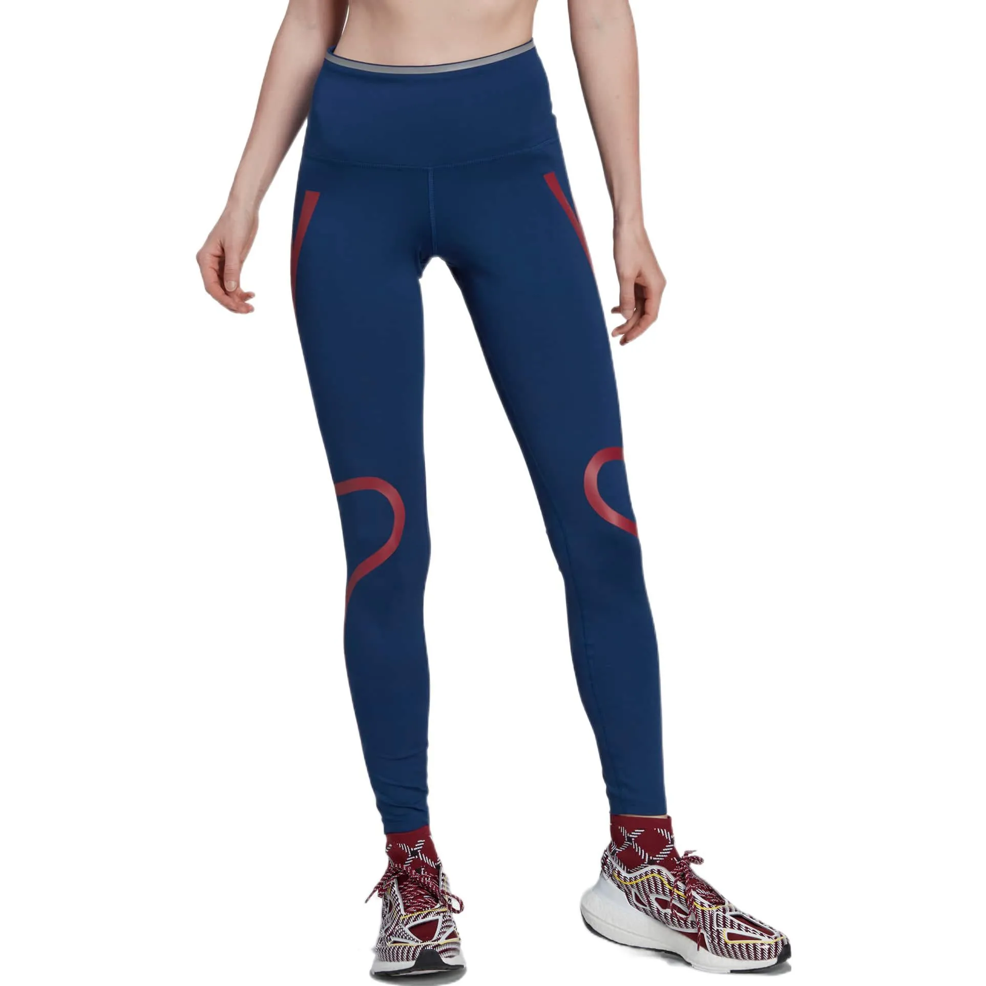 (WMNS) adidas by Stella McCartney TruePace Running Leggings 'Navy Red' HI6137 sold by KicksCrew product image thumbnail 2
