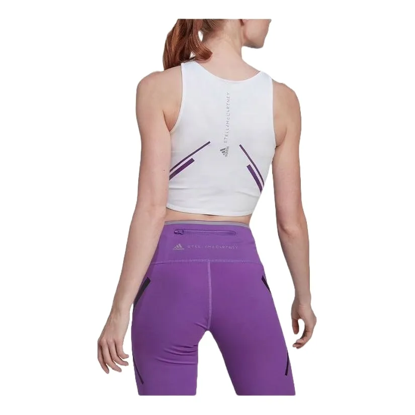 (WMNS) adidas by Stella McCartney TruePace Running Crop Top 'White' HI6143 sold by KicksCrew product image thumbnail 3