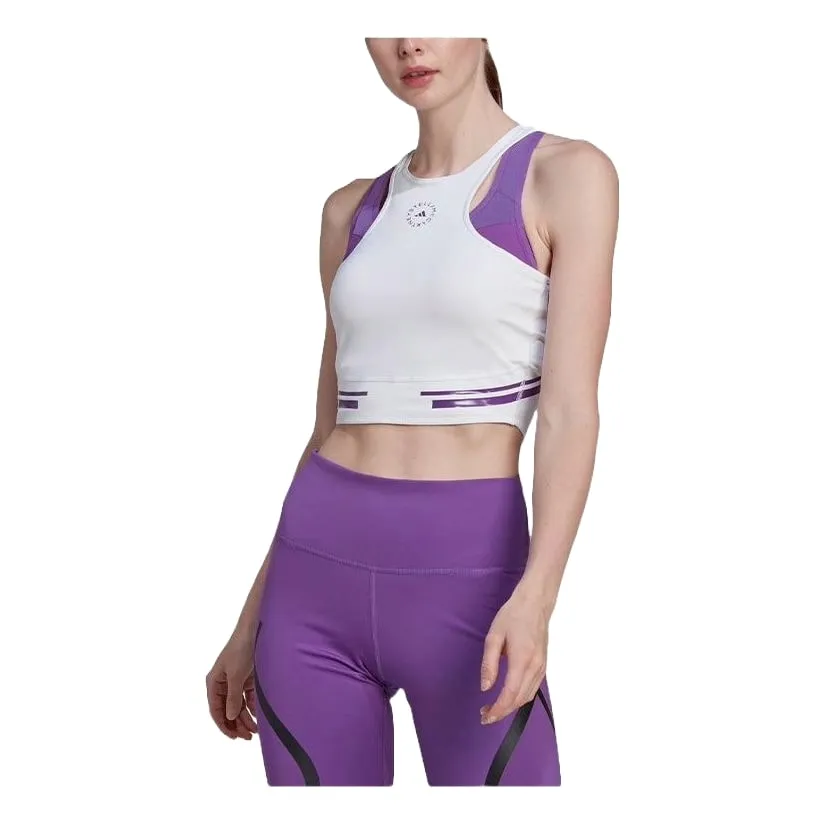 (WMNS) adidas by Stella McCartney TruePace Running Crop Top 'White' HI6143 sold by KicksCrew product image thumbnail 2