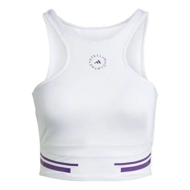 (WMNS) adidas by Stella McCartney TruePace Running Crop Top 'White' HI6143 sold by KicksCrew