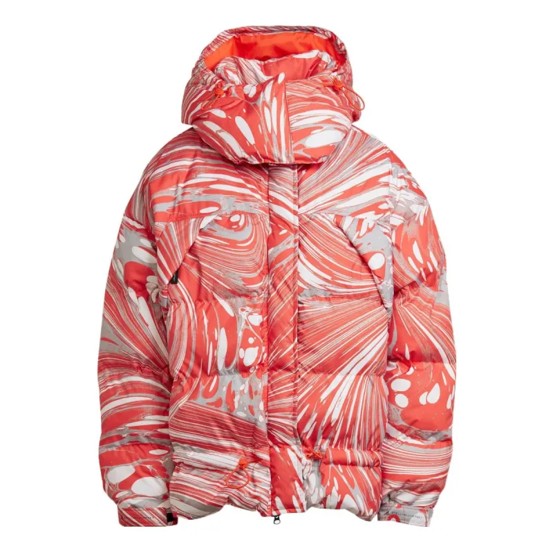 (WMNS) adidas By Stella McCartney Zip-Up Padded Jacket 'Orange White' HI6087 sold by KicksCrew
