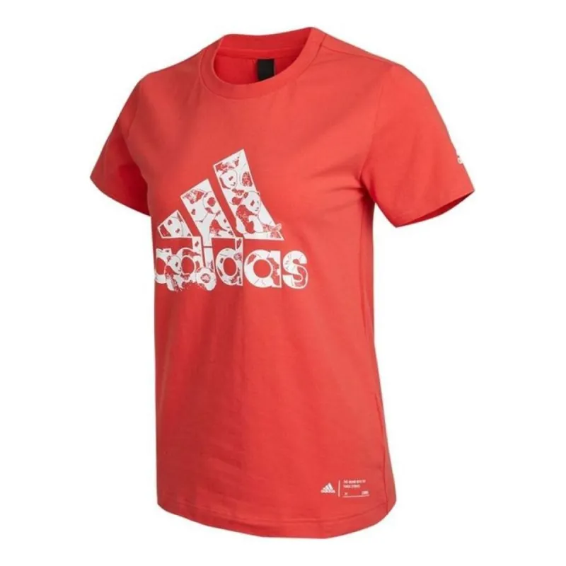 (WMNS) adidas China T-Shirt 'Red White' H58192 sold by KicksCrew