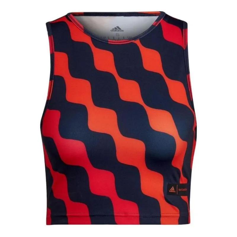 (WMNS) adidas x Marimekko Train Icons Print Tank Top 'Orange Navy' HH8735 sold by KicksCrew