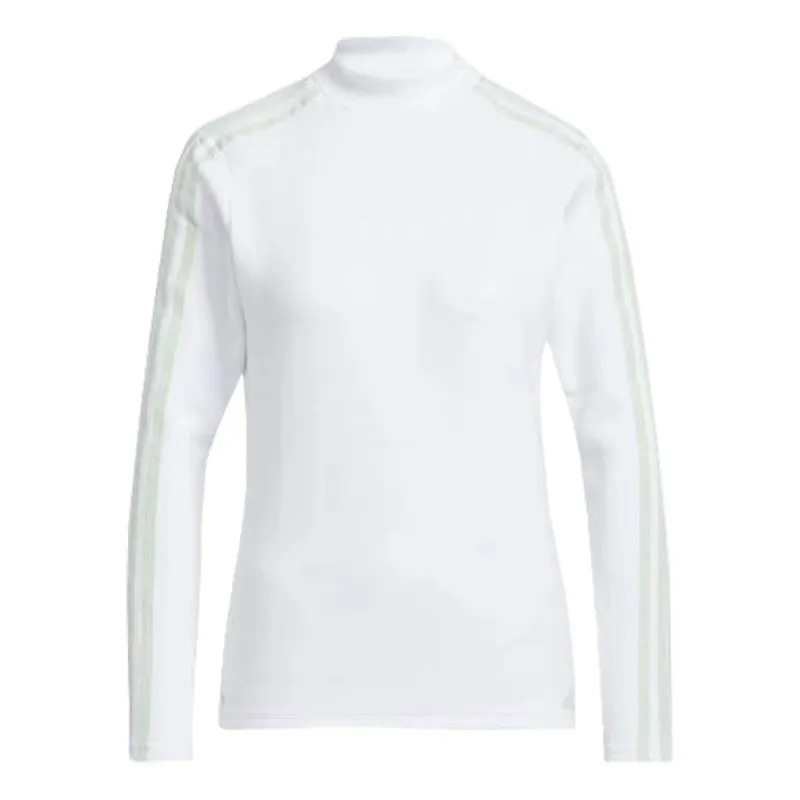 (WMNS) adidas AEROREADY 3-Stripes Mock Neck Long Sleeve T-Shirt 'White' HG8280 sold by KicksCrew