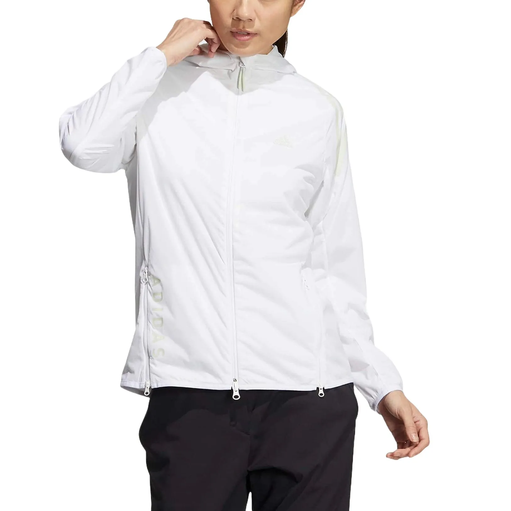 (WMNS) adidas Long-Sleeve Wind.Rdy 3-Stripes Jacket 'White' HG8257 sold by KicksCrew product image thumbnail 2