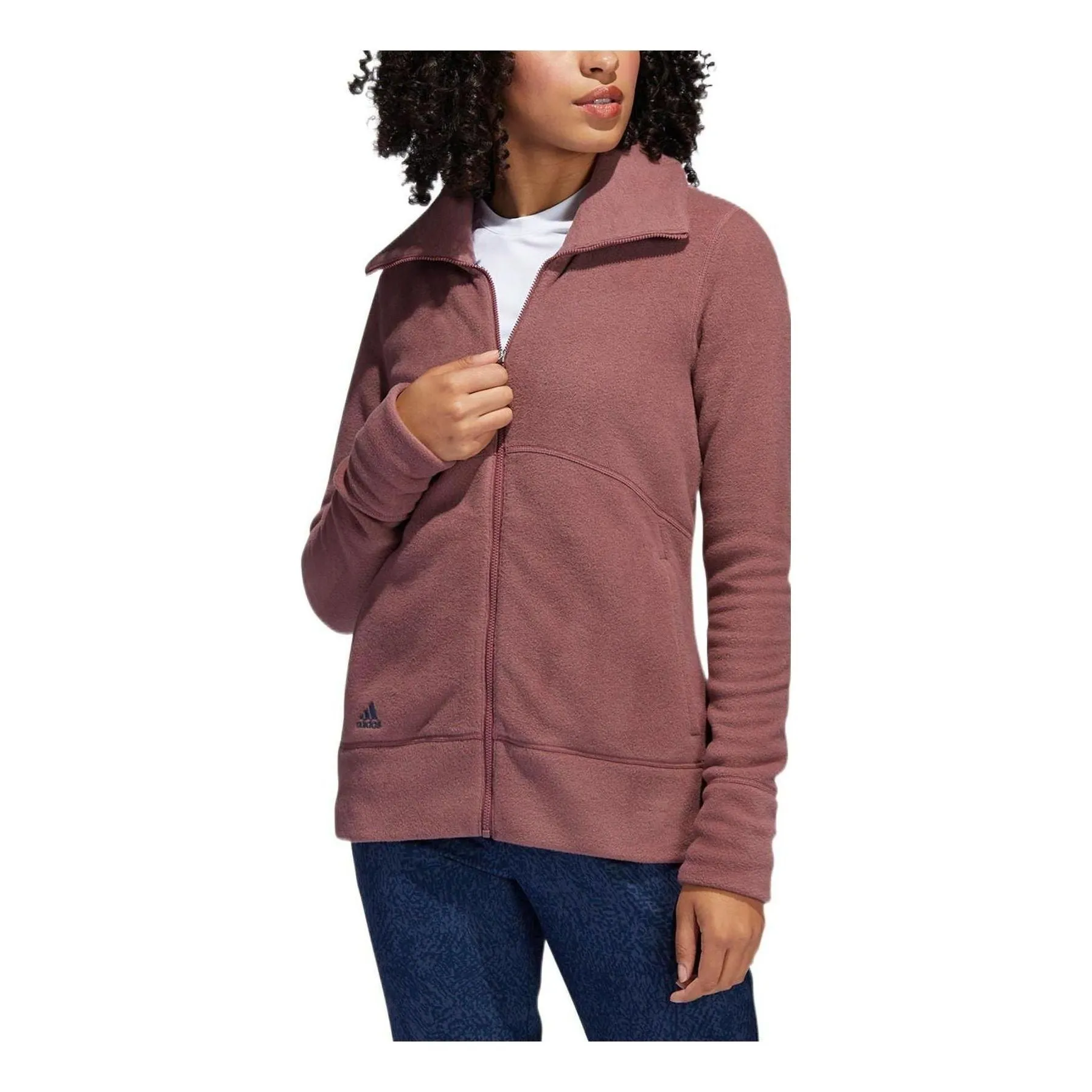 (WMNS) adidas Polar Fleece Jacket 'Burgundy' HG6984 sold by KicksCrew product image thumbnail 2