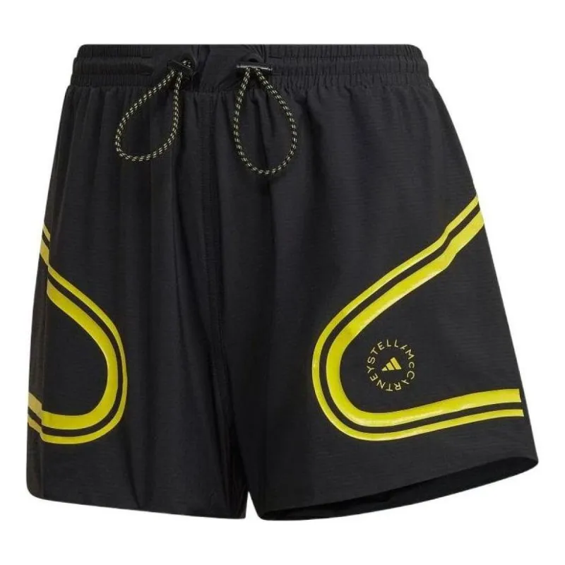 (WMNS) adidas by Stella McCartney TruePace Running Shorts 'Black Green' HG6858 sold by KicksCrew