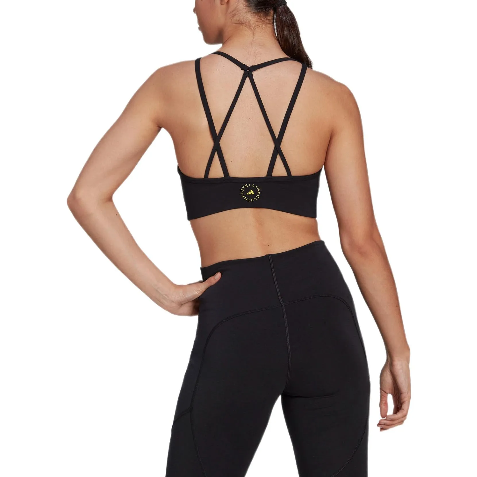(WMNS) adidas By Stella Mccartney Truestrength Medium-Support Bra 'Black' HG6846 sold by KicksCrew product image thumbnail 3