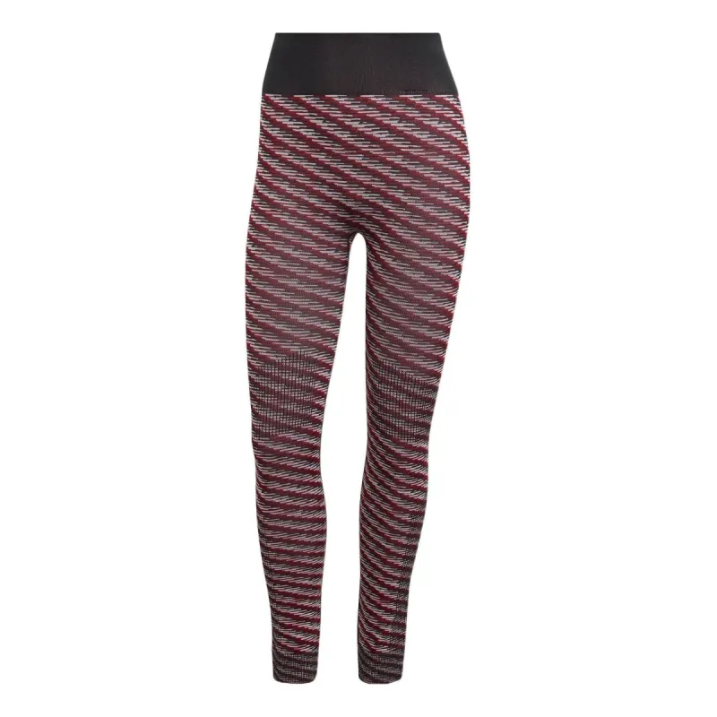 (WMNS) adidas by Stella McCartney Knit Training Tights 'Red Black' HG1267 sold by KicksCrew
