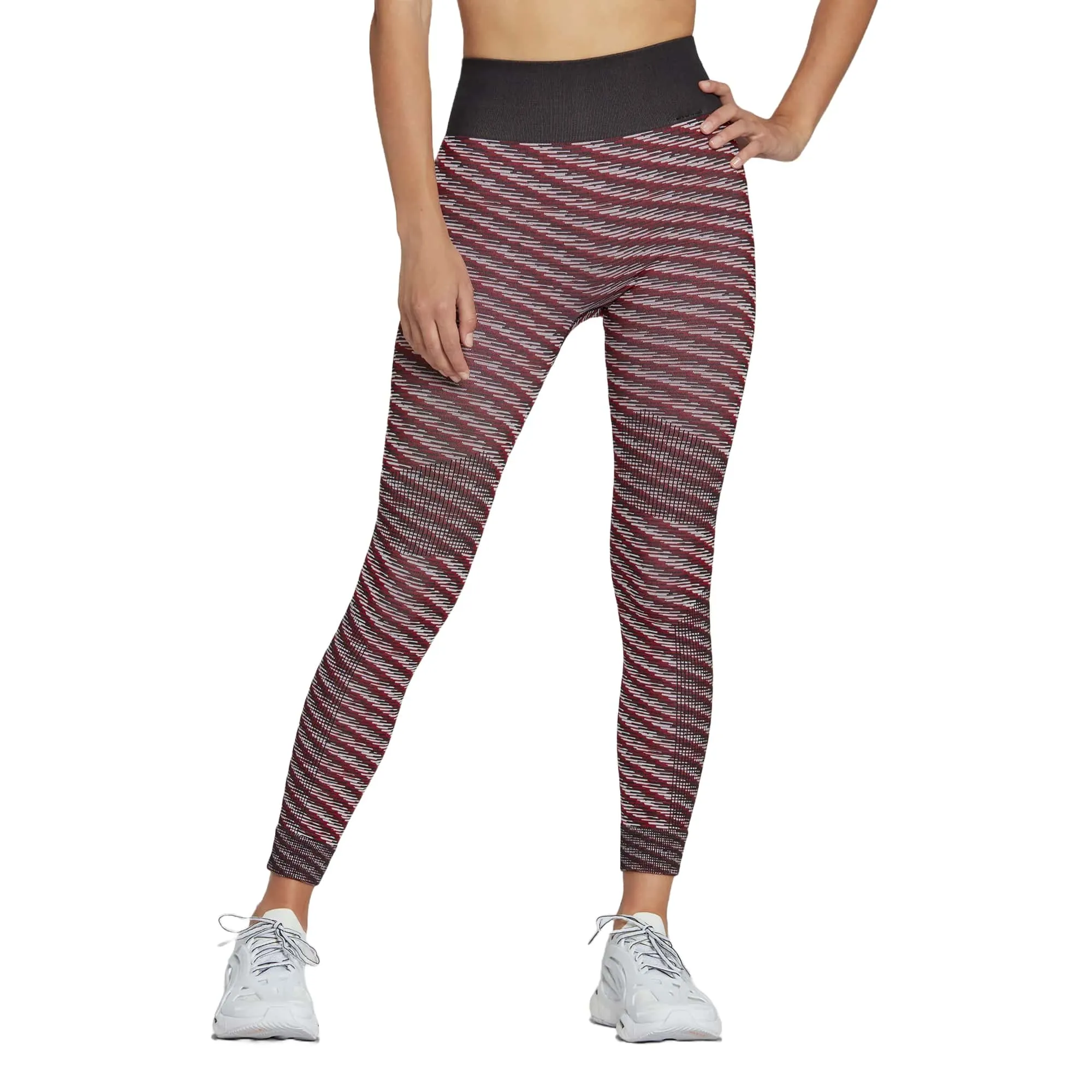 (WMNS) adidas by Stella McCartney Knit Training Tights 'Red Black' HG1267 sold by KicksCrew product image thumbnail 2