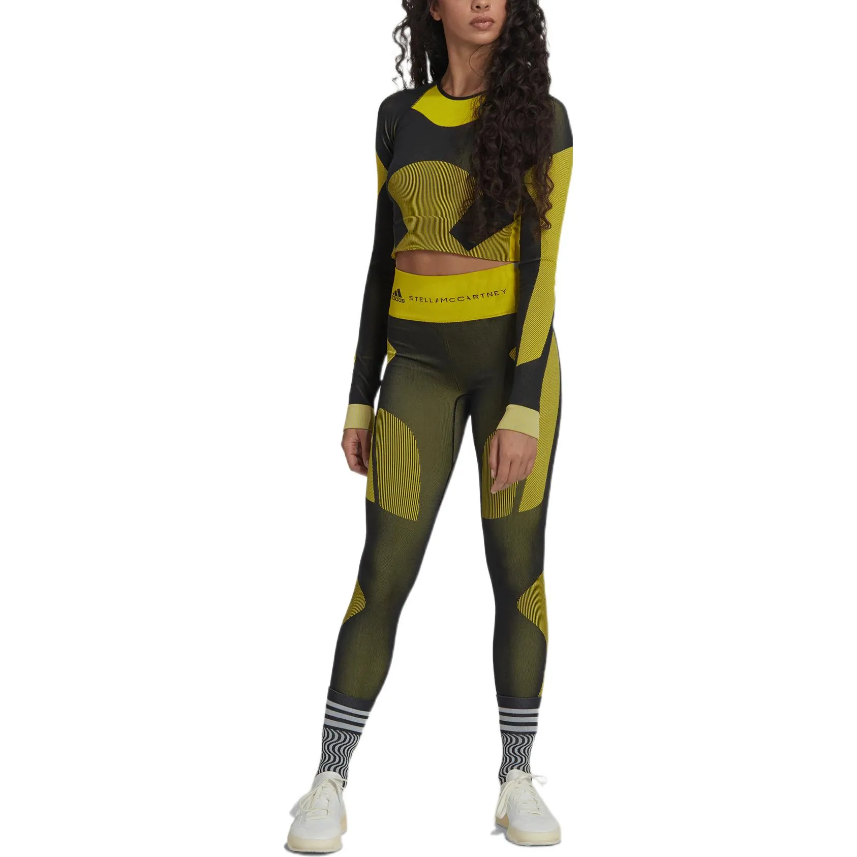 (WMNS) adidas by Stella McCartney TrueStrength Seamless Training Leggings 'Green' HG1231 sold by KicksCrew product image thumbnail 2