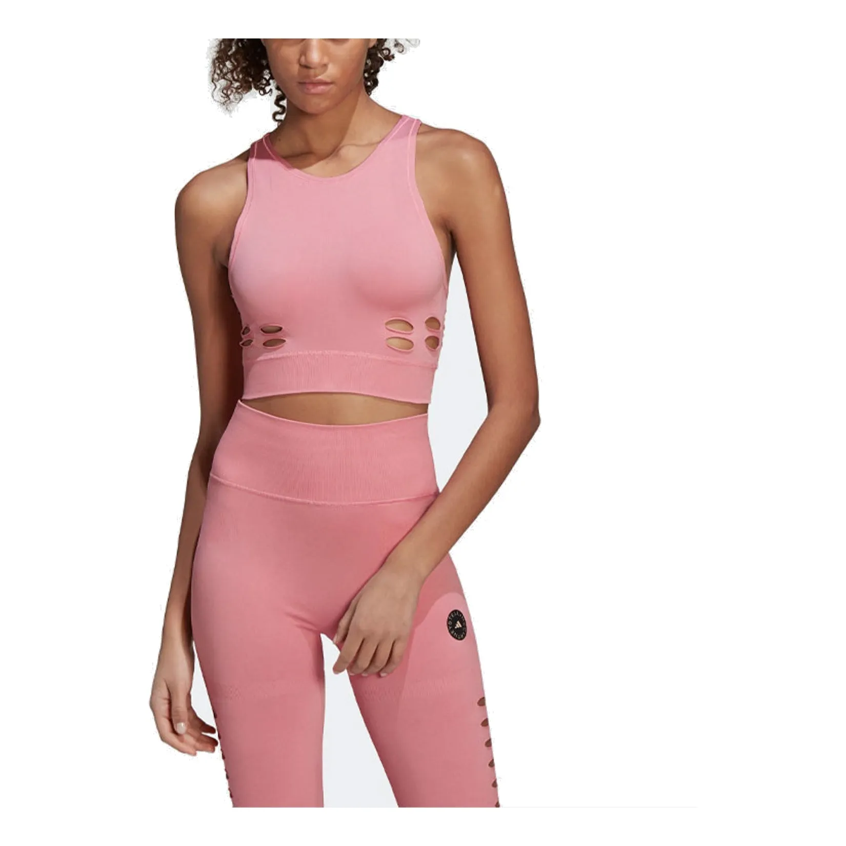 (WMNS) adidas by Stella McCartney TruePurpose Yoga Knit Crop Top 'Pink' HD9071 sold by KicksCrew product image thumbnail 2