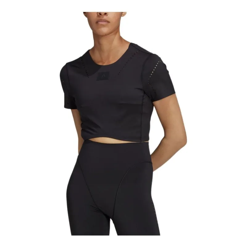 (WMNS) adidas Solid Active Crop Top 'Black' HD8951 sold by KicksCrew