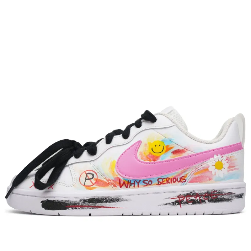 Nike Court Borough Low 2 'Daisy Smile Graffiti' BQ5448-100-466044 sold by KicksCrew