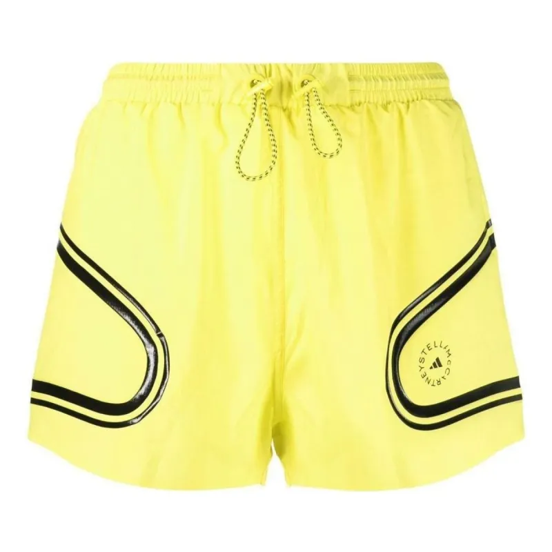 (WMNS) adidas by Stella McCartney TruePace Running Shorts 'Yellow Black' HS8196 sold by KicksCrew