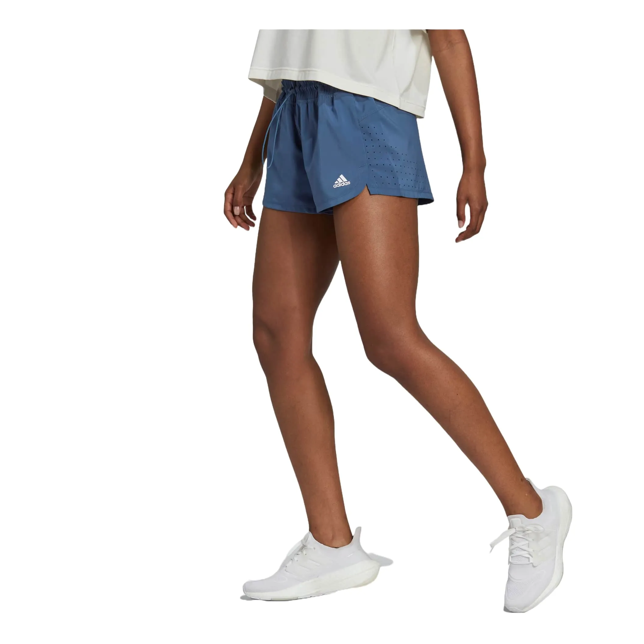 (WMNS) adidas Perforated Pacer Shorts 'Blue' HM4511 sold by KicksCrew product image thumbnail 2