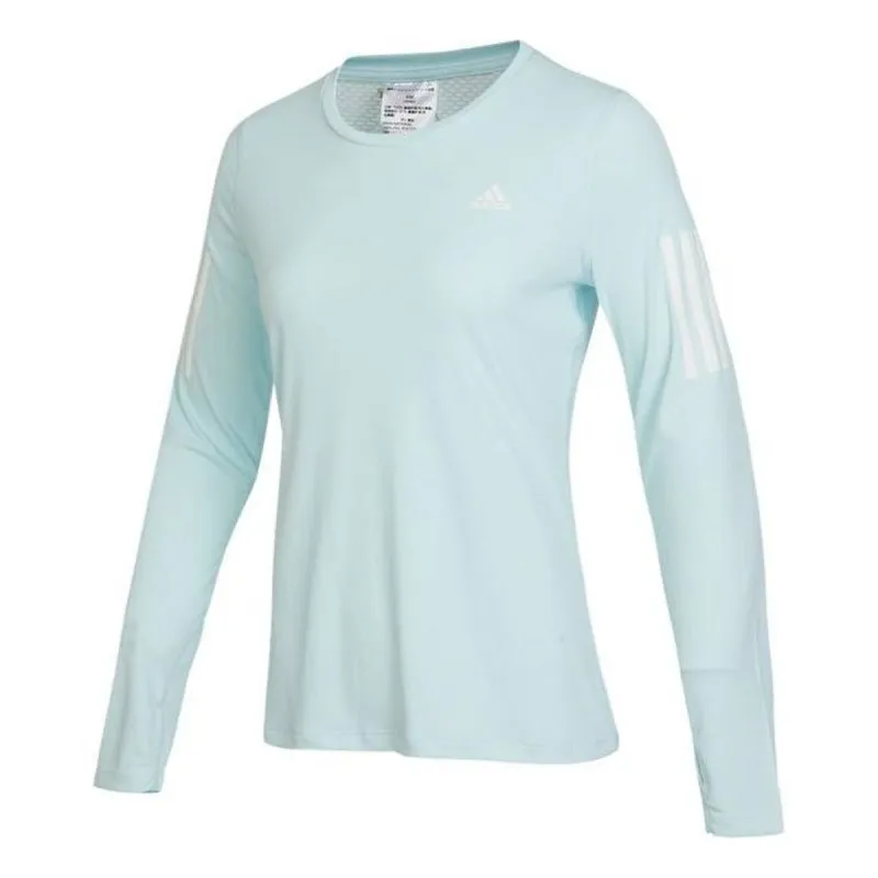 (WMNS) adidas Own The Run Long Sleeve T-Shirt 'Blue' HL1543 sold by KicksCrew