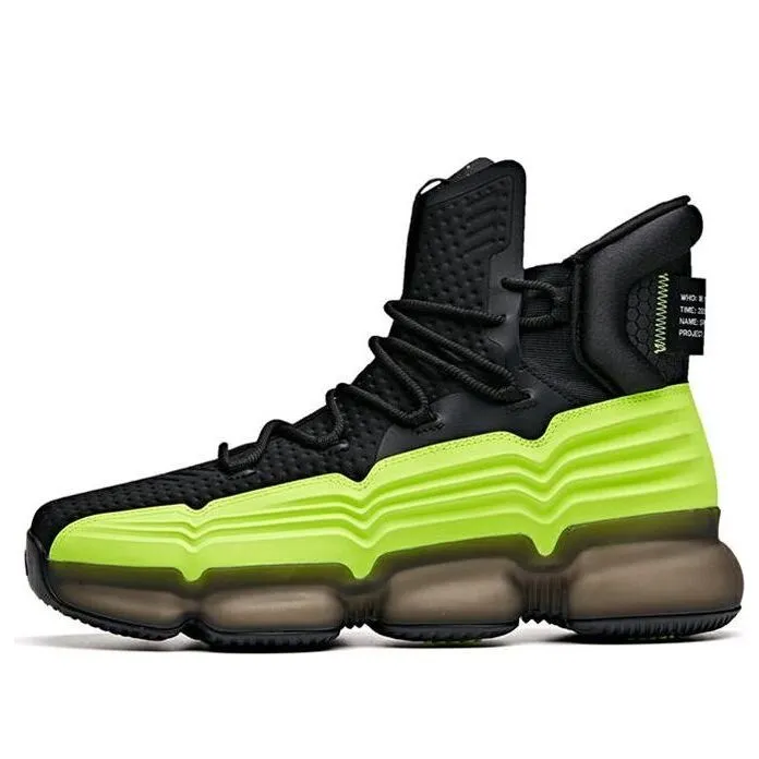 ANTA High Top Basketball Shoes 'Black Green' 91941160-1 sold by KicksCrew
