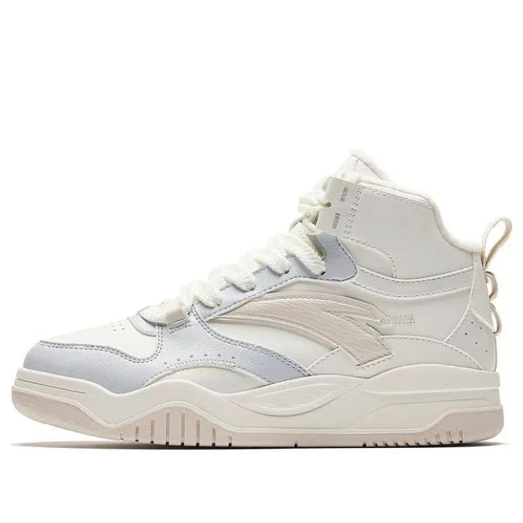 ANTA High Top Skateboarding Shoes 'White Beige Blue' 922348903-1 sold by KicksCrew