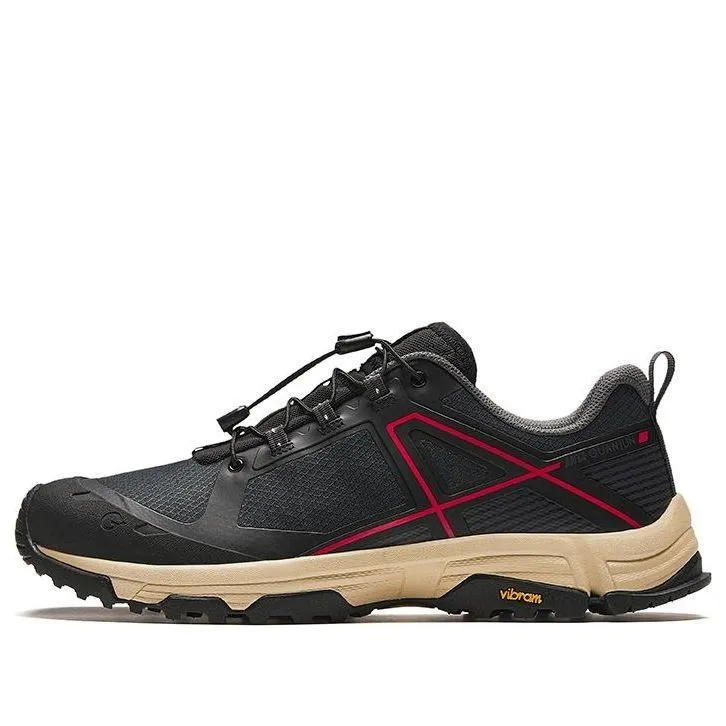 ANTA Hiking Shoes 'Black Red Beige' 112416605A-3 sold by KicksCrew