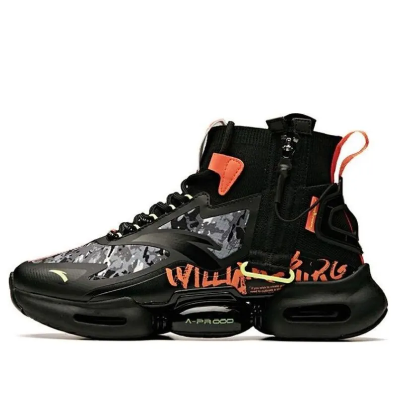 ANTA High Top Full Cushion 'Black Orange Grey' 91945500-5 sold by KicksCrew