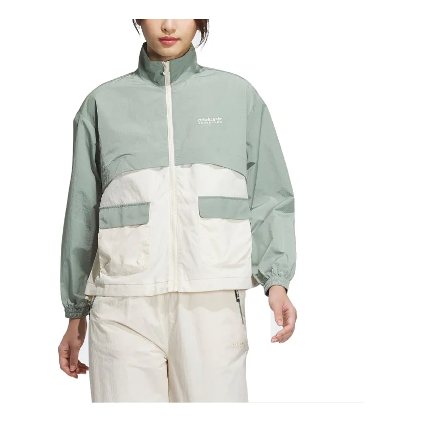 (WMNS) adidas Outdoor Windbreaker 'White Green' IK8618 sold by KicksCrew product image thumbnail 2