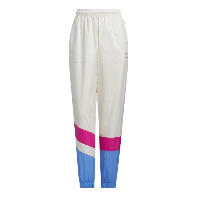 (WMNS) adidas Woven VBE Pants 'White Pink' IA6747 sold by KicksCrew