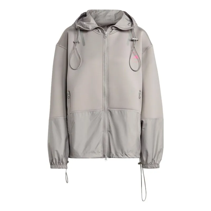 (WMNS) adidas by Stella McCartney Scuba Hooded Jacket 'Grey' HR4477 sold by KicksCrew
