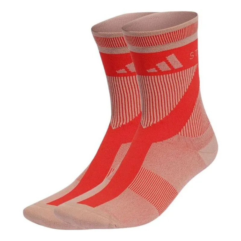 (WMNS) adidas by Stella McCartney Crew Socks 'Red' HR4317 sold by KicksCrew