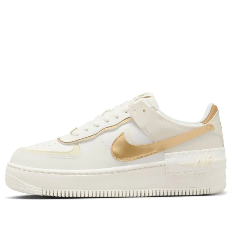 (WMNS) Nike Air Force 1 Shadow 'Sail Metallic Gold' DZ1847-108 sold by KicksCrew