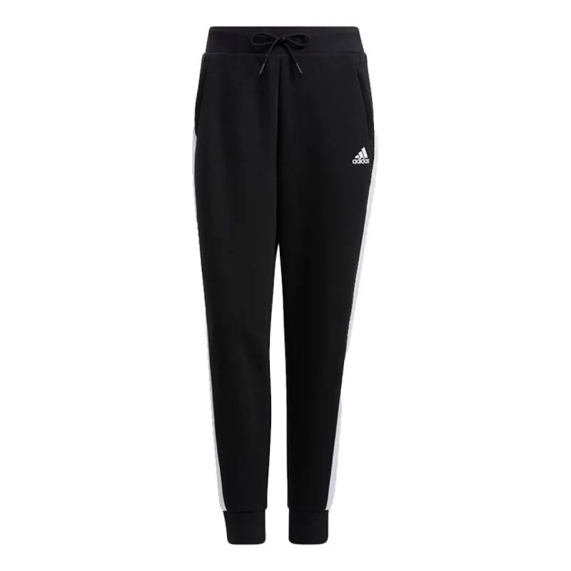 (WMNS) adidas Fleece Contrast Stripe Side Pants 'Black' H09693 sold by KicksCrew