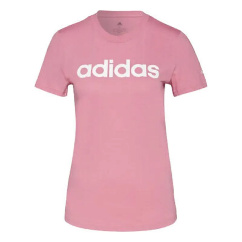 (WMNS) adidas Essentials Slim Logo T-Shirt 'Pink' H07831 sold by KicksCrew