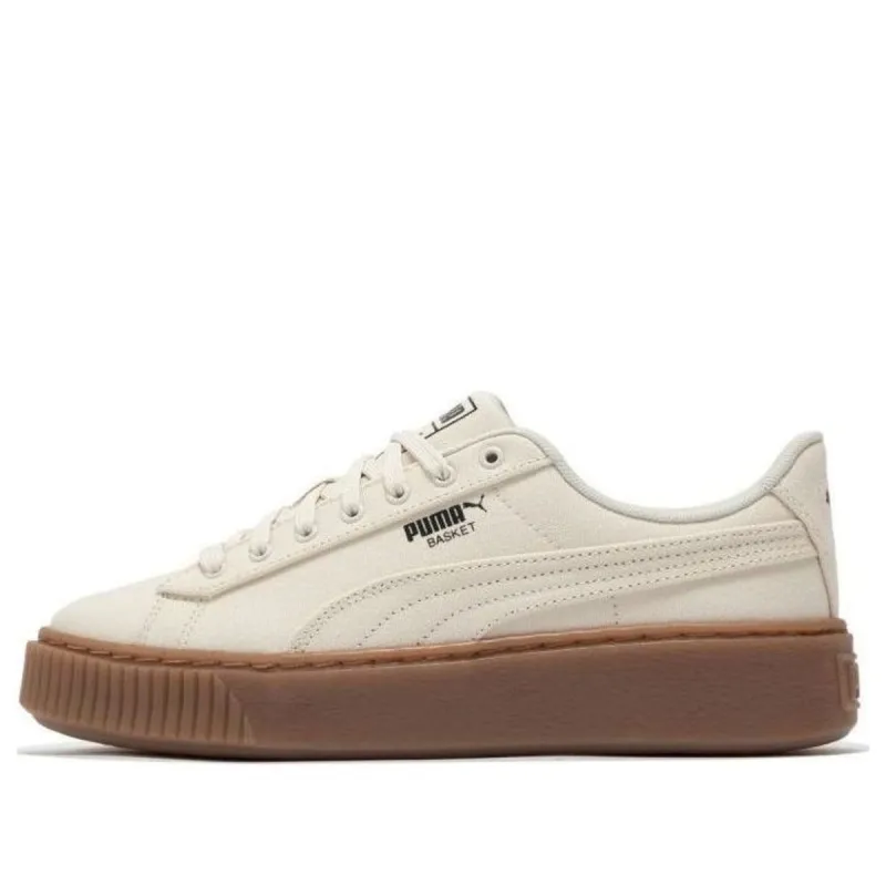 (WMNS) PUMA Basket Platform Canvas 'Beige' 399251-02 sold by KicksCrew