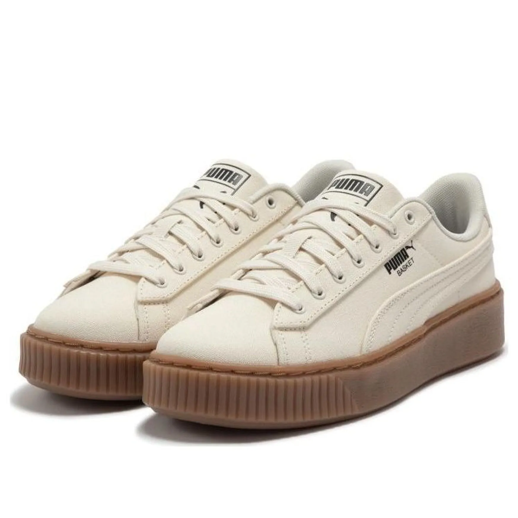 (WMNS) PUMA Basket Platform Canvas 'Beige' 399251-02 sold by KicksCrew product image thumbnail 2