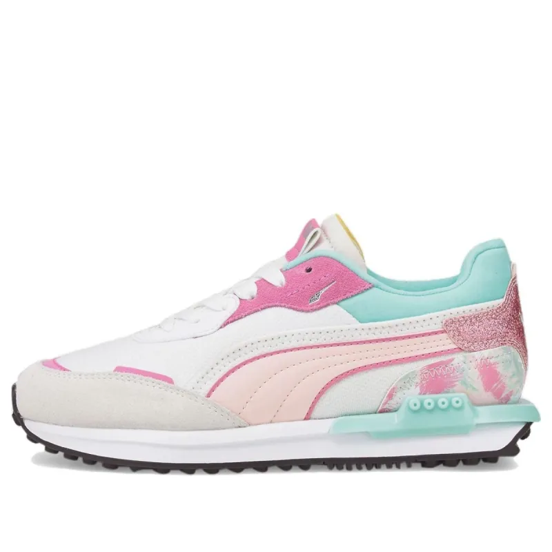 (GS) PUMA City Rider Fly-Mingo 'White Pink' 385638-01 sold by KicksCrew