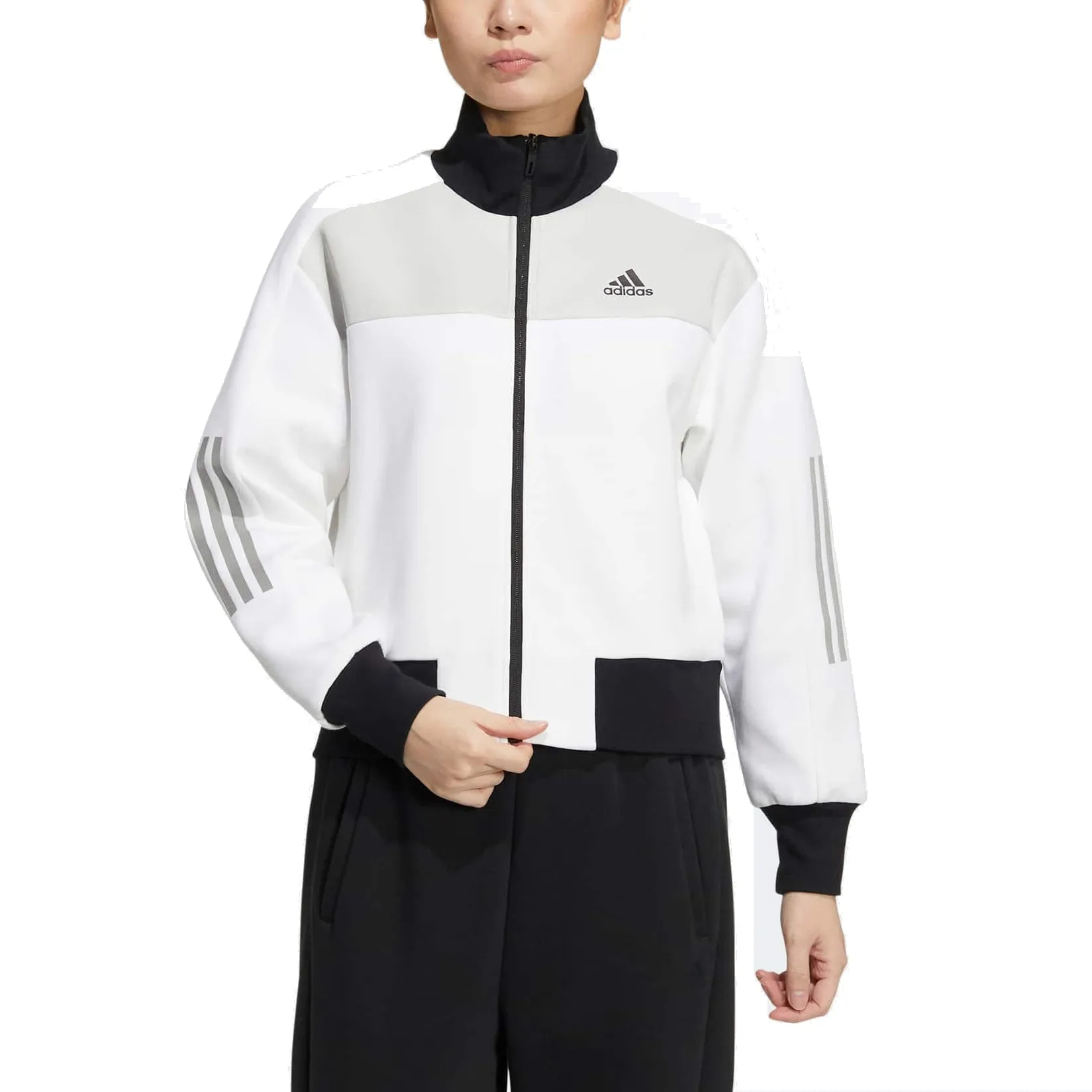 (WMNS) adidas UST Jacket 'White Black' HM7089 sold by KicksCrew product image thumbnail 2
