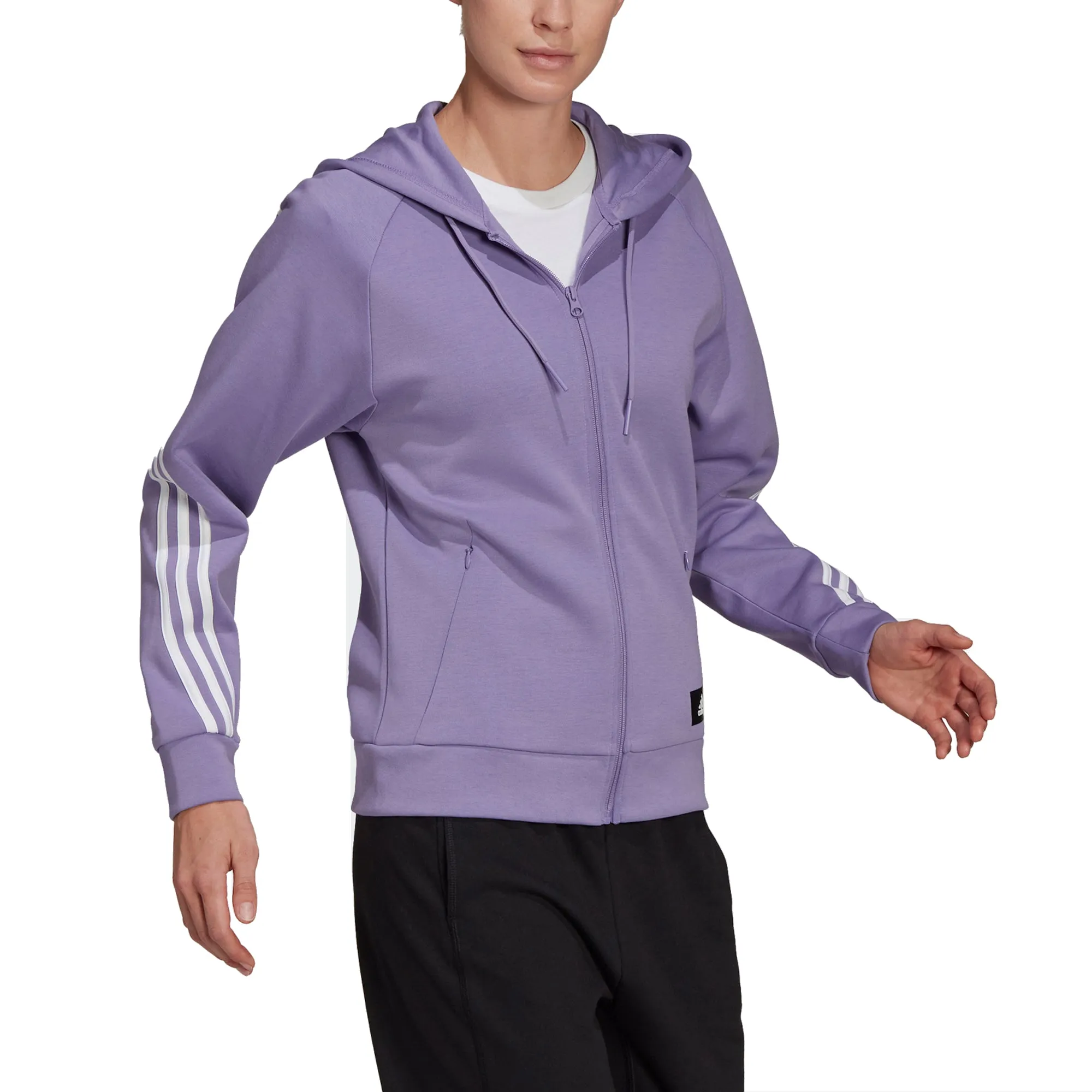 (WMNS) adidas Future Icon Lilac Hooded Jacket 'Purple' HC1637 sold by KicksCrew product image thumbnail 2