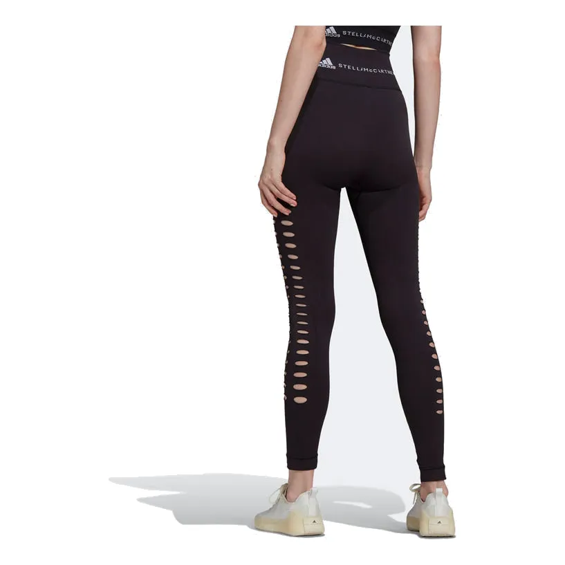 (WMNS) adidas by Stella McCartney TruePurpose Yoga Knit Tights 'Black' HB6072 sold by KicksCrew product image thumbnail 3