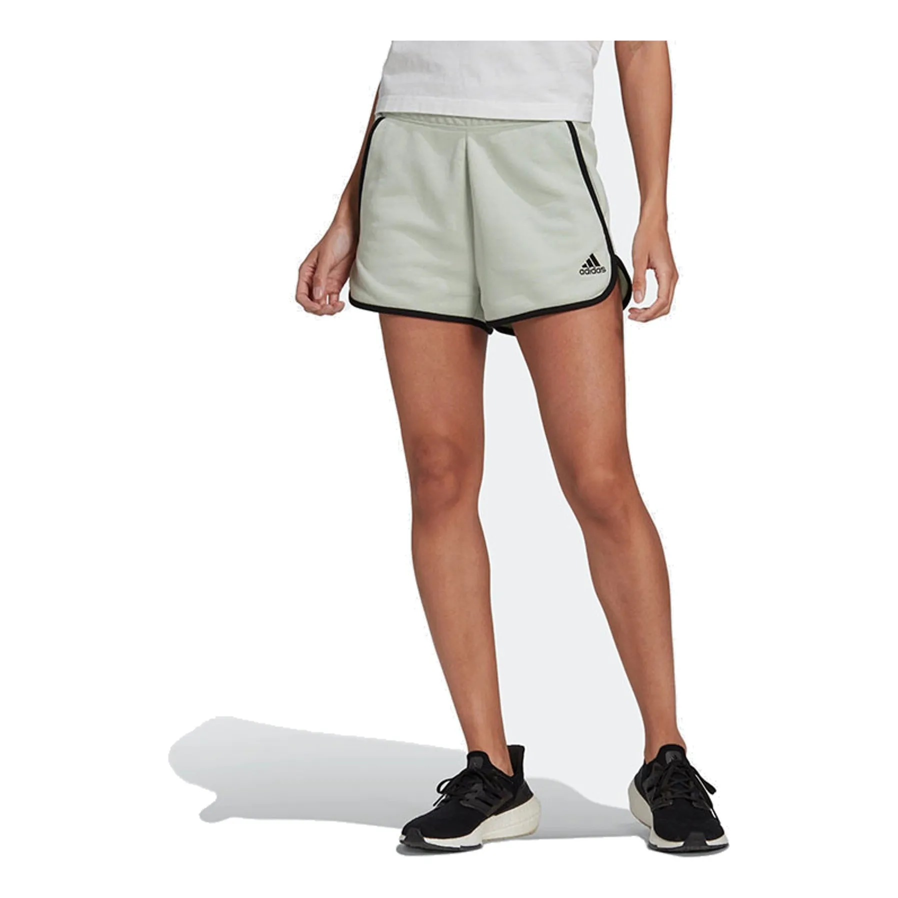 (WMNS) adidas French Terry High-Rise Shorts 'Teal' HY5524 sold by KicksCrew product image thumbnail 2