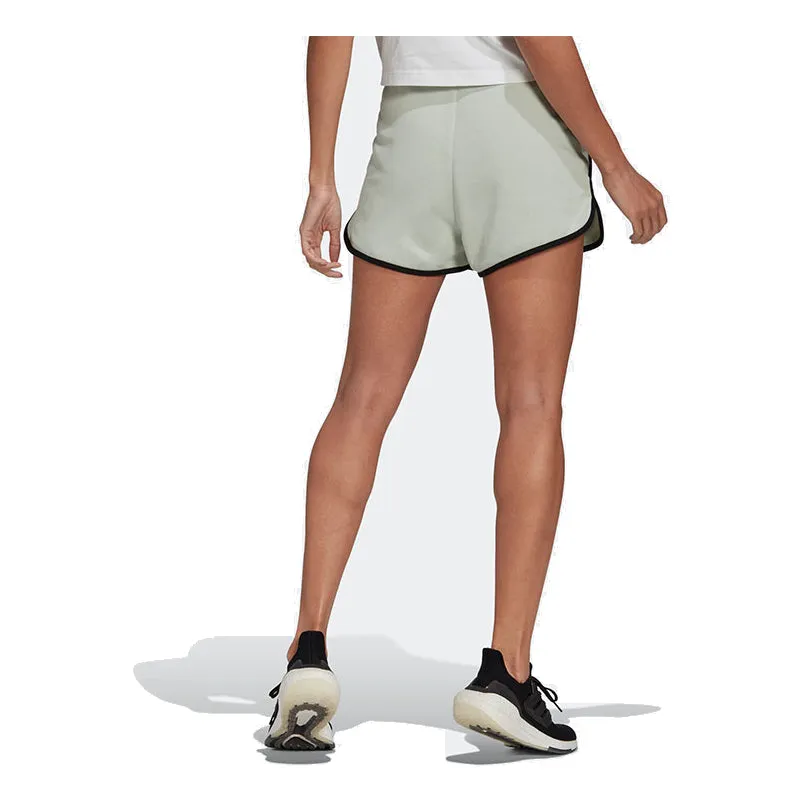 (WMNS) adidas French Terry High-Rise Shorts 'Teal' HY5524 sold by KicksCrew product image thumbnail 3