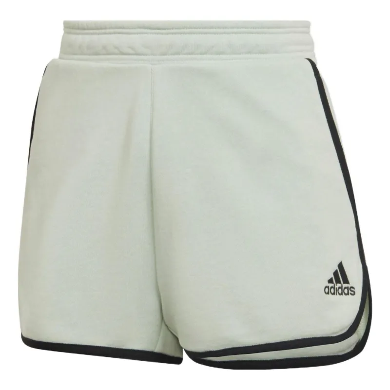 (WMNS) adidas French Terry High-Rise Shorts 'Teal' HY5524 sold by KicksCrew