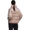 (WMNS) adidas 3-Stripes Puffy Down Jacket 'Brown' HN2111 sold by KicksCrew
