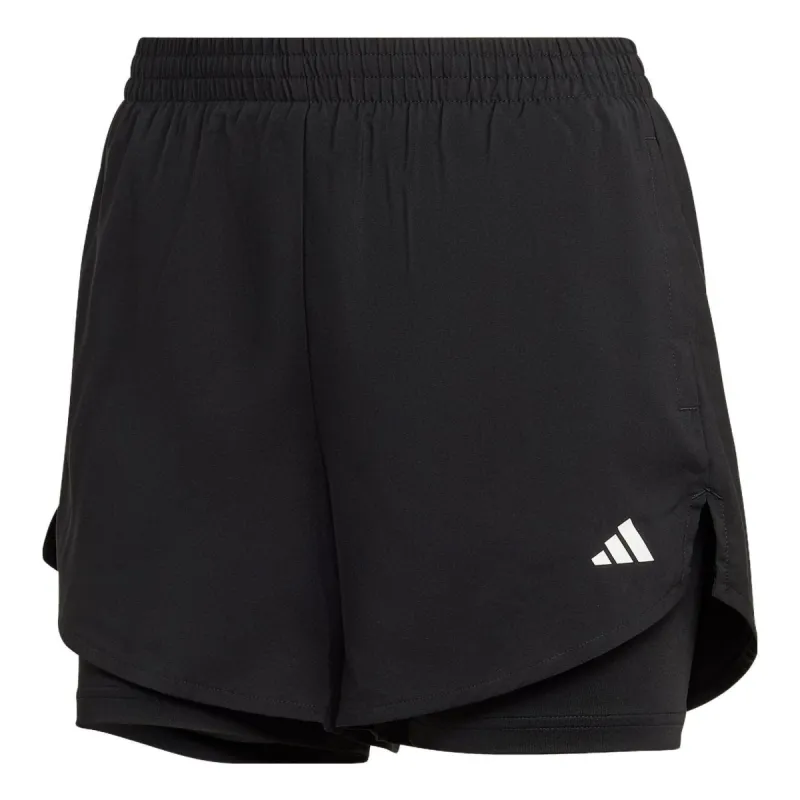 (WMNS) adidas AEROREADY Made for Training Minimal Two-in-One Shorts 'Black' HN1044 sold by KicksCrew