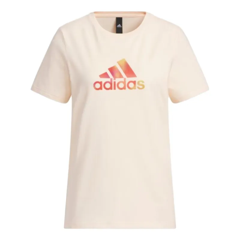 (WMNS) adidas Badge Of Sport T-Shirt 'Beige' HY2888 sold by KicksCrew